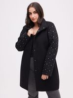 Abrigo de Paño con Tachas en las Mangas