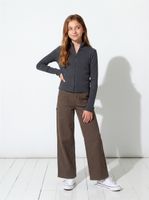 Pantalón Carpintero Wide Leg Dye con Bolsillo Algodón