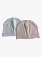 Bipack Gorro Liso y Estampado Estrellitas Niña