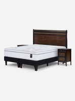 Cama Europea Art 4 2 Plazas Base Dividida Opera II + Respado + Veladores