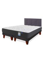 Cama Europea Europedic Dual King  Base Dividida + Respaldo Royal Grafito