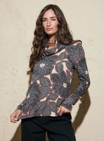 Polera Print Florales Motivos Grandes