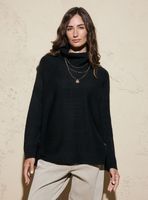 Sweater Poncho con Botones en Costados