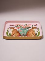 Plato Cuadrado Leopardo 25x25x1.5 cm