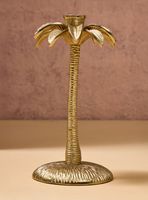 Candelabro Palmera Dorado S