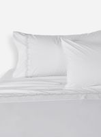 Sábana 2 Plazas Bordada Botánica Blanca 220 Hilos