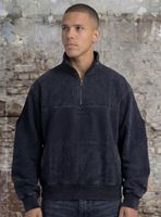 Polerón Half Zip Lavado Oversize