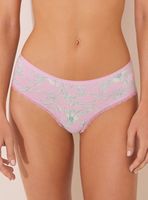 Calzón Brasileño Microfibra Estampado Detalles en Encaje
