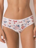 Calzón Ancha Brasileño Microfibrafibra Estampada Marfil