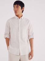 Camisa Algodón Slub Rayas