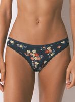 Calzón Clásico Print Flores Encaje Bordes