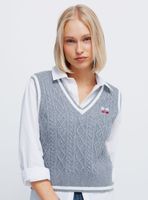 Chaleco Punto Bordado Cereza