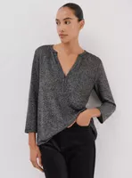 Polera Lurex Cuello Mao