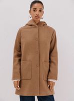 Abrigo Paño Capucha Color