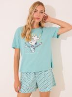 Pijama Corto Algodón Snoopy