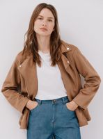 Chaqueta Biker Efecto Ante