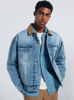 Cazadora Vaquera Oversize Cuello Contraste