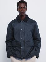 Parka Corta Cuello de Pana