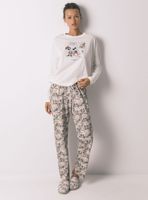 Pijama Largo Algodón Blanco Mickey Mouse