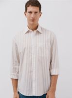 Camisa Print Rayas Popelín