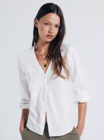 Blusa Plisados Mangas Lace