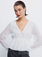 Blusa Lurex Goma Cintura