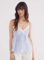 Top Escote Lace Rayas