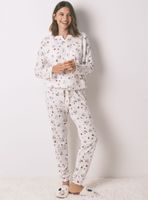 Pijama Largo Snoopy Algodón Blanco