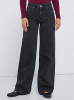 Jeans de Pierna Ancha con Cristales Brillantes