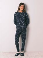 Pijama Largo Algodón Estampado Ranitas