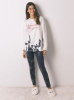 Pijama Largo Polar Estampado Hogwarts