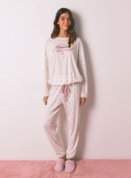 Pijama Largo la Vecina Rubia Tejido Waffle