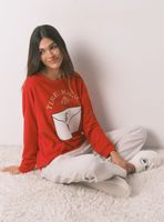 Pijama Largo Polar Suave Estampado Harry Potter