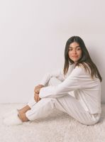 Pijama Largo Polar Estampado Rayas Lurex