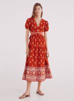 Vestido Midi Cut Out Estampado