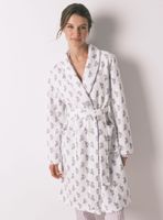 Bata Midi Acolchada Flores