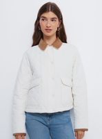 Chaqueta Corta Acolchada Cuello Pana