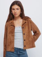 Chaqueta Antelina Corta Botones