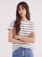 Polera Rayas Botones Hombro