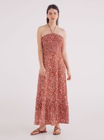 Vestido Midi Cuerpo Nido de Abeja