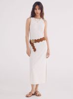 Vestido Midi Estructura Rombos Flores