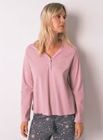 Camiseta Manga Larga Algodón Rosa