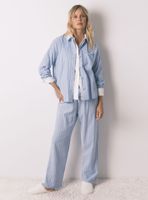 Pijama Camisero Rayas Algodón