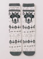 Calcetín Largo Minnie Pelo Print Cenefas