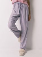 Pantalón Largo Franela Print Rayas Multicolor