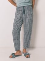 Pantalón Largo Carrot Viscosa Print Sellos