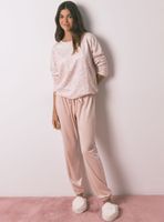 Pijama Largo Terciopelo Suave Brillo Color