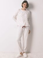 Pijama Largo Terciopelo Flores