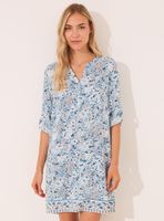 Camisola Corta Viscosa Flores