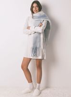 Camisón Corto Algodón Efecto Brillo Gris